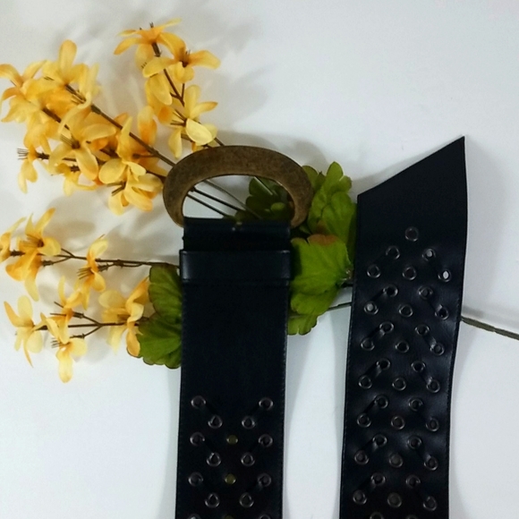 Fashion Belt, Chocolate Brown wide belt, S/M - Picture 3 of 9